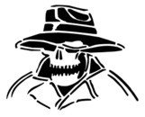 Skull/Hat Stencil #11