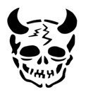 Skull/Horns Stencil #12