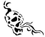 Skull/Tongue Stencil #14