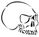 Skull Profile Stencil #17
