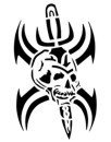 Skull/Tribal Stencil #21