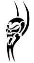 Skull Tribal Stencil #24