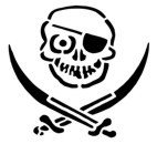 Pirate Skull Stencil #25