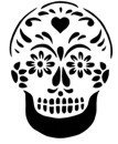 Sugar Skull Stencil #29