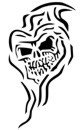 Hooded Grim Reaper Stencil #4