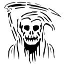 Staring Grim Reaper Stencil #8