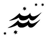 Zodiac Aquarius Stencil w/ Stars (USA Version)