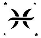 Zodiac Pisces Stencil w/ Stars (USA Version)