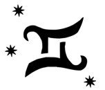 Zodiac Gemini Stencil w/ Stars (USA Version)