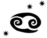 Zodiac Cancer Stencil w/ Stars (USA Version)