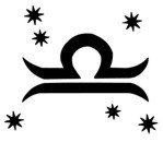 Zodiac Libra Stencil w/ Stars (USA Version)