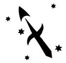 Zodiac Sagittarius Stencil w/ Stars (USA Version)