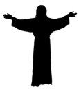 &quot;Jesus&quot; Standing Silhouette Stencil #1