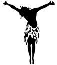 &quot;Jesus Crucified&quot; w/ Crown Stencil #3