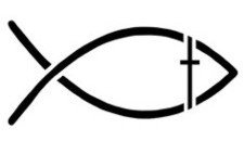 &quot;Christian Fish&quot; Stencil #3