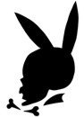 &quot;Playboy Bunny Skull/Crossbones&quot; Stencil