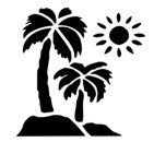 &quot;Palm Trees&quot; Stencil #2