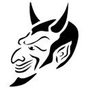 &quot;Devil Side Profile Head&quot; Stencil