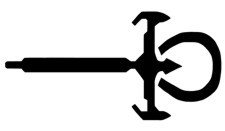 Halloween &quot;Vampire Sigils Cross&quot; Stencil