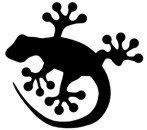 &quot;Silhouette Gecko&quot; Stencil #1