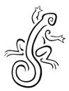 &quot;Outline Gecko&quot; Stencil #5
