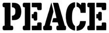 &quot;Peace&quot; Word Stencil