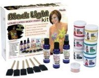 Black Light Liquid Latex Body Paint Kit