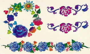 Colored Floral Temporary Tattoos