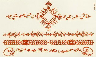 Brown Henna Lowerback/Armband Vine Temporary Tattoos
