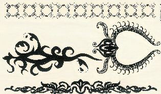Black/White Tribal, Flower &amp; Vine Temporary Tattoos