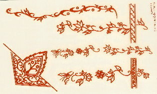 Brown Henna Paisley &amp; Floral Vines Temporary Tattoos