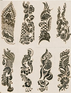 Gold Paisley Traditional Henna Temporary Tattoos