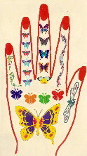 Colored Traditional Henna Temporary Tattoos #2