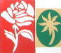 2 Flowers Plastic Stencils