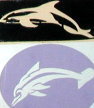 2 Dolphin Plastic Stencils