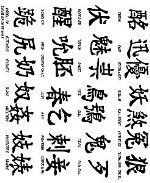Chinese Character Paper Stencils #5