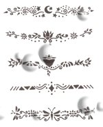 Arm/Wrist/Ankle Bands Paper Stencils #1