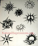 Sun Paper Stencils