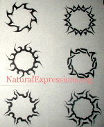 Navel/Belly Paper Stencils