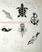 Sea Theme Paper Stencils