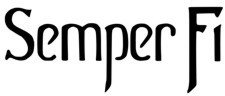 &quot;Semper Fi&quot; Script Stencil