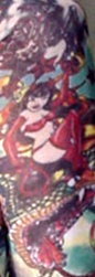 Snake/Female Demon Tattoo Sleeve