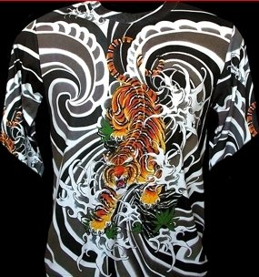 &quot;Tiger Japanese Tattoo&quot; - Short Sleeve Shirt