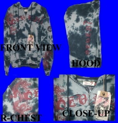 Blue Seven/7 For All Mankind &quot;Dragon Tattoo&quot; Hoodie