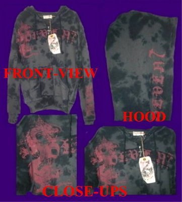 Dark Violet Seven/7 For All Mankind &quot;Dragon Tattoo&quot; Hoodie