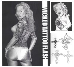 Wicked Tattoo Flash SketchBook