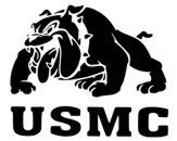 United States Marine Corps Bulldog/Font Stencil #2