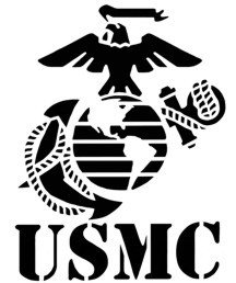 &quot;U.S.M.C. (bold) Eagle/Globe&quot; (United States Marine Corp) Stencil