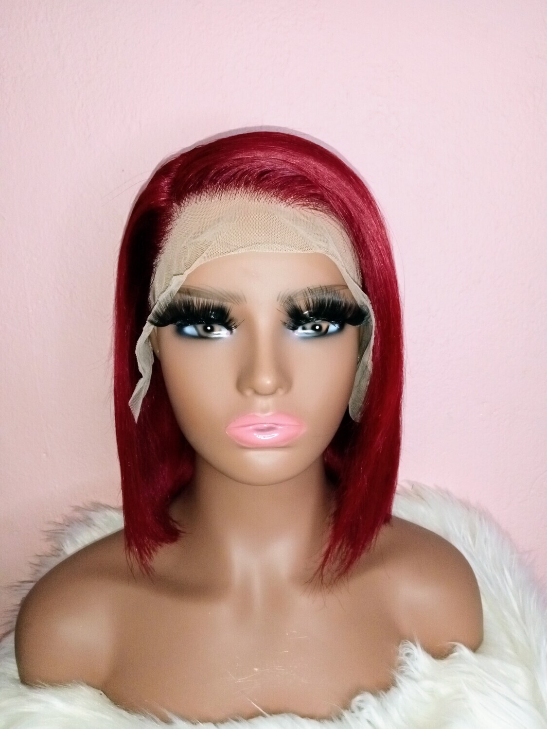 Bob wig full lace frontal (red color)