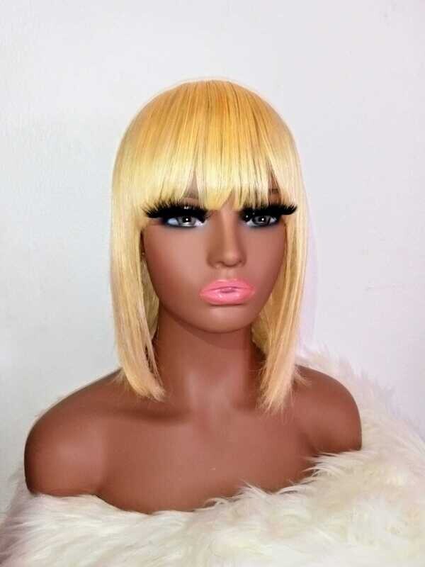 613 Non-lace bang bob wig